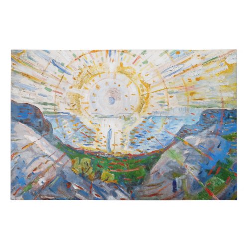 Edvard Munch _ The Sun 1912 Faux Canvas Print