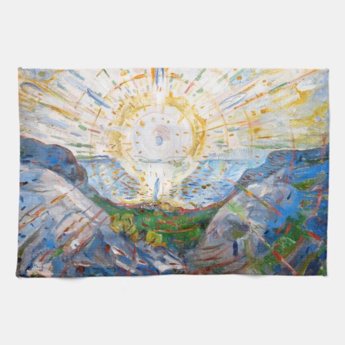Edvard Munch _ The Sun 1912 Kitchen Towel