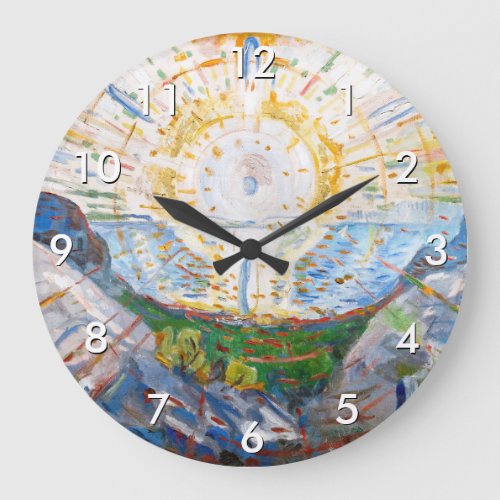 Edvard Munch _ The Sun 1912 Large Clock