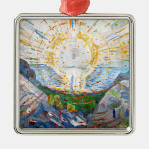 Edvard Munch - The Sun 1912 Metal Ornament