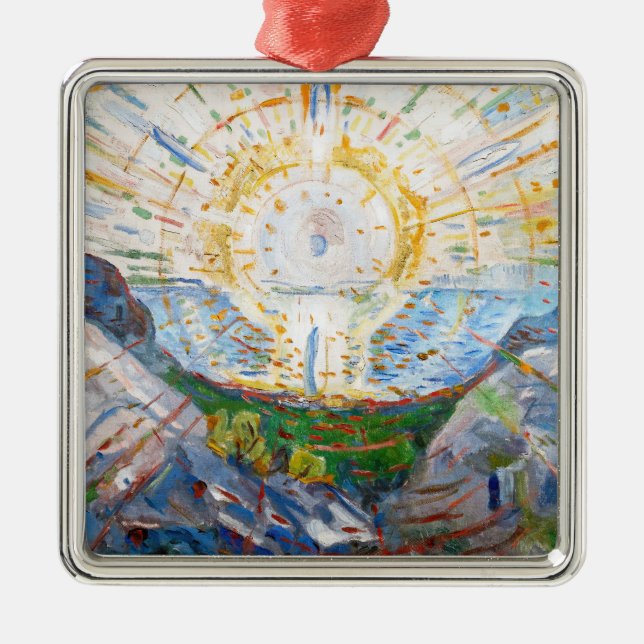 Edvard Munch - The Sun 1912 Metal Ornament (Front)