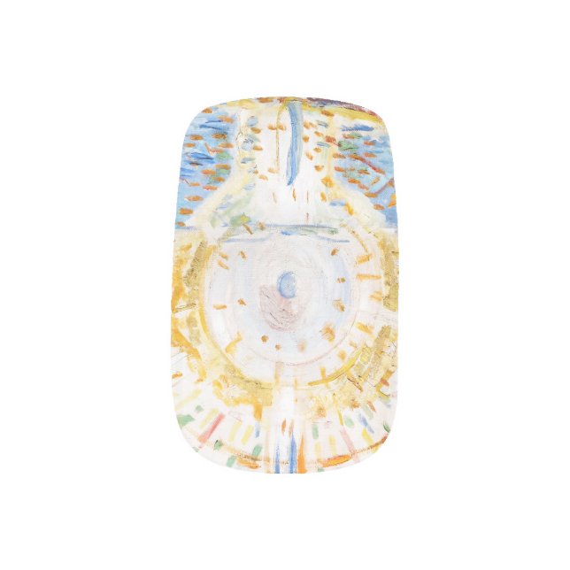 Edvard Munch - The Sun 1912 Minx Nail Art (Left Thumb)