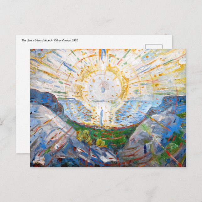 Edvard Munch - The Sun 1912 Postcard (Front/Back)