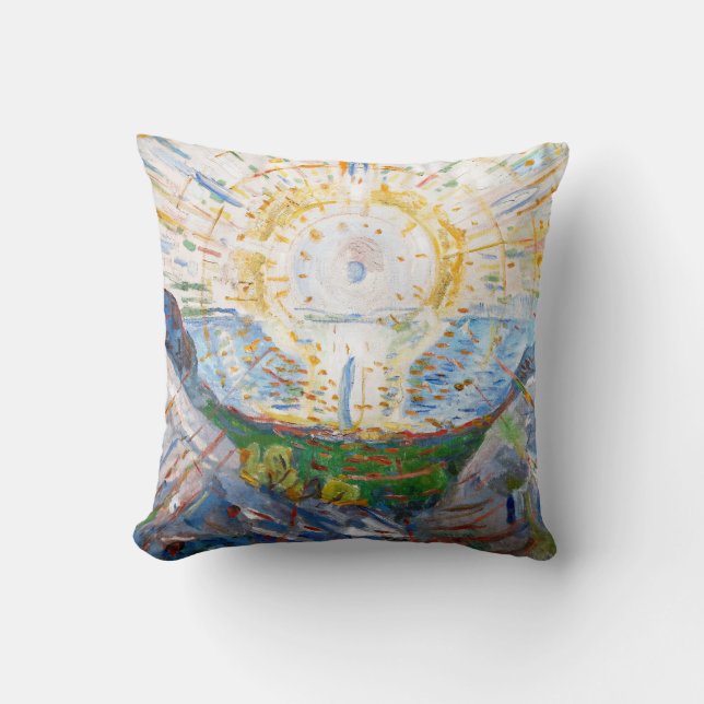 Edvard Munch - The Sun 1912 Throw Pillow (Front)