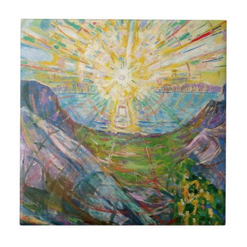 Edvard Munch _ The Sun 1916 Ceramic Tile