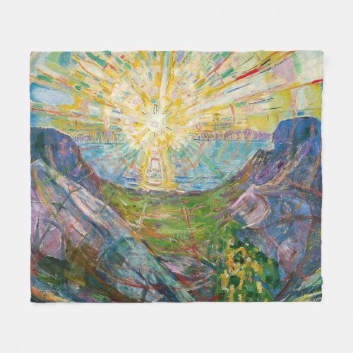 Edvard Munch _ The Sun 1916 Fleece Blanket