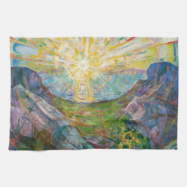 Edvard Munch - The Sun 1916 Kitchen Towel (Horizontal)
