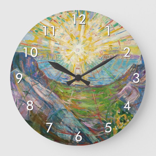 Edvard Munch - The Sun 1916 Large Clock (Front)