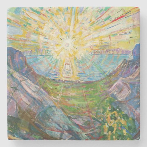Edvard Munch _ The Sun 1916 Stone Coaster