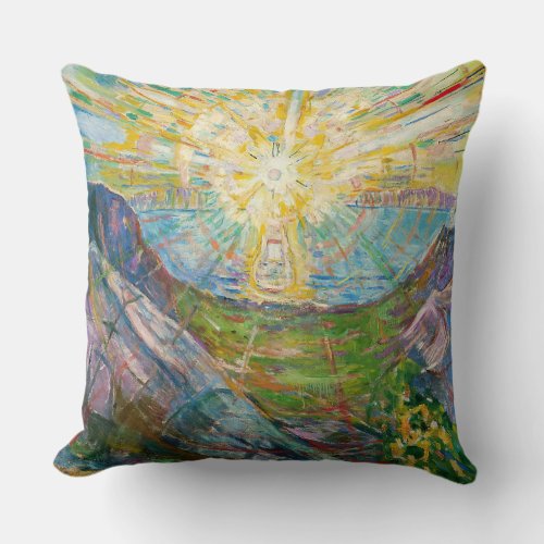 Edvard Munch _ The Sun 1916 Throw Pillow
