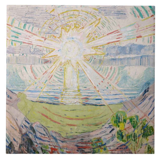 Edvard Munch - The Sun Ceramic Tile (Front)