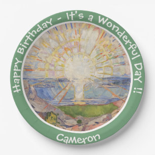 Edvard Munch The Sun (Solen) - Sunrise Party Items Paper Plates