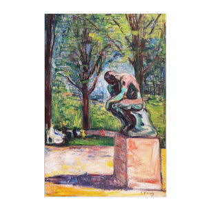Edvard Munch - The Thinker by Rodin Acrylic Print