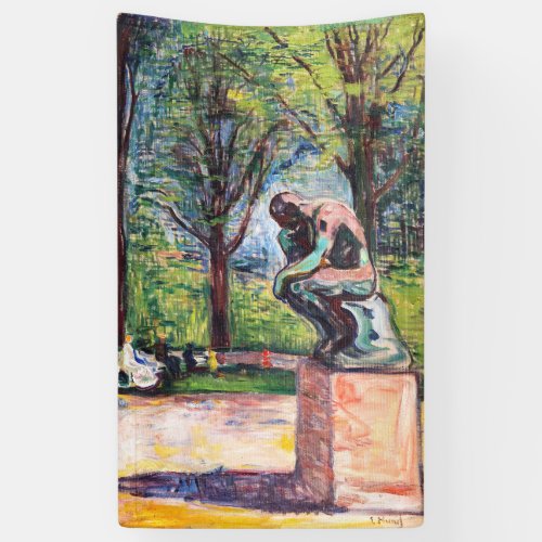 Edvard Munch _ The Thinker by Rodin Banner