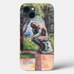 Edvard Munch - The Thinker by Rodin iPhone 13 Case