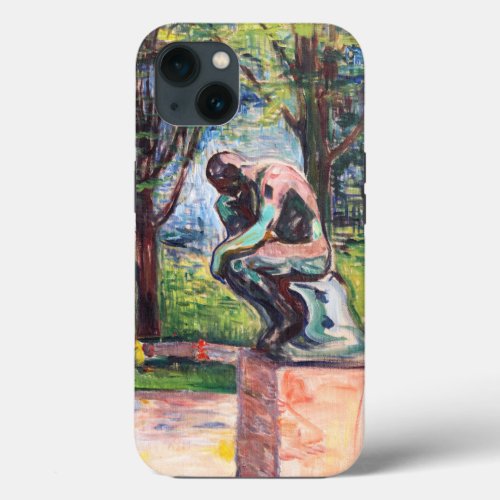 Edvard Munch _ The Thinker by Rodin iPhone 13 Case