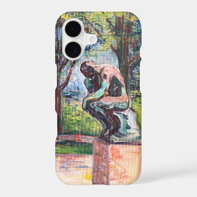 Edvard Munch - The Thinker by Rodin Case-Mate iPhone Case (Back)