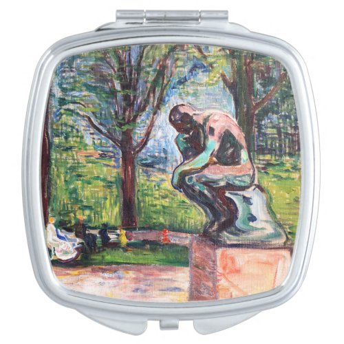 Edvard Munch _ The Thinker by Rodin Compact Mirror