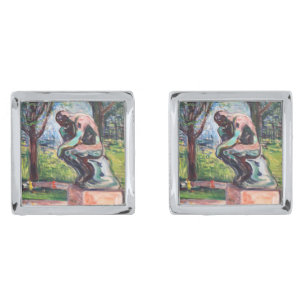 Edvard Munch - The Thinker by Rodin Cufflinks