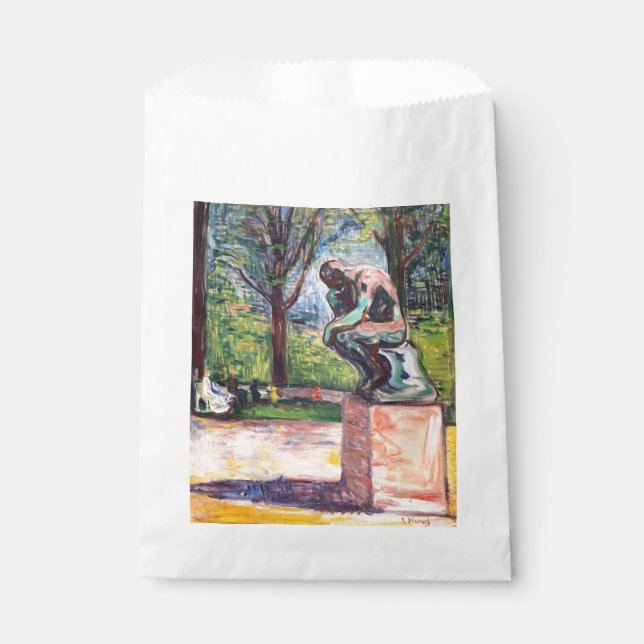 Edvard Munch - The Thinker by Rodin Favor Bag (Front)