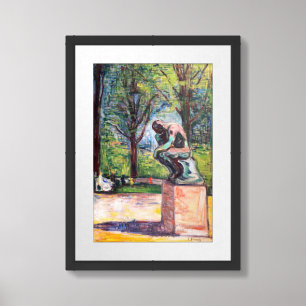 Edvard Munch - The Thinker by Rodin Framed Art