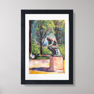 Edvard Munch - The Thinker by Rodin Framed Art