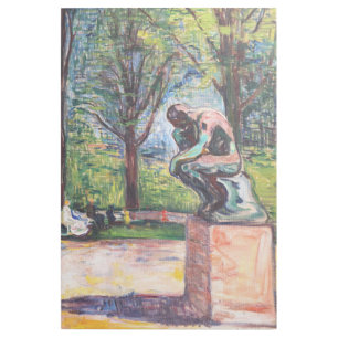 Edvard Munch - The Thinker by Rodin Gallery Wrap