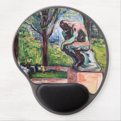 Edvard Munch _ The Thinker by Rodin Gel Mouse Pad