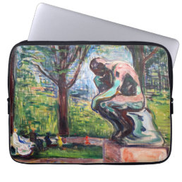 Edvard Munch - The Thinker by Rodin Laptop Sleeve