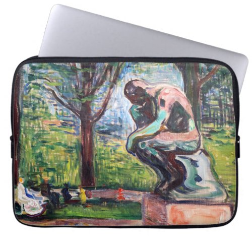 Edvard Munch _ The Thinker by Rodin Laptop Sleeve