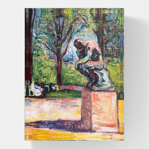 Edvard Munch - The Thinker by Rodin Paperweight