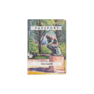 Edvard Munch - The Thinker by Rodin Passport Holder