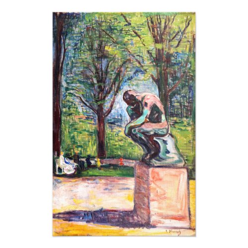 Edvard Munch _ The Thinker by Rodin Photo Print
