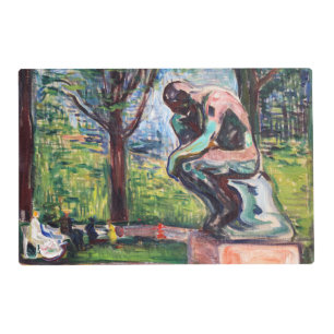 Edvard Munch - The Thinker by Rodin Placemat