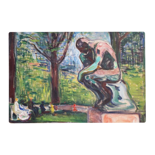 Edvard Munch - The Thinker by Rodin Placemat (Front)