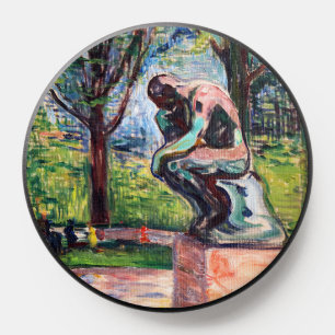 Edvard Munch - The Thinker by Rodin PopSocket