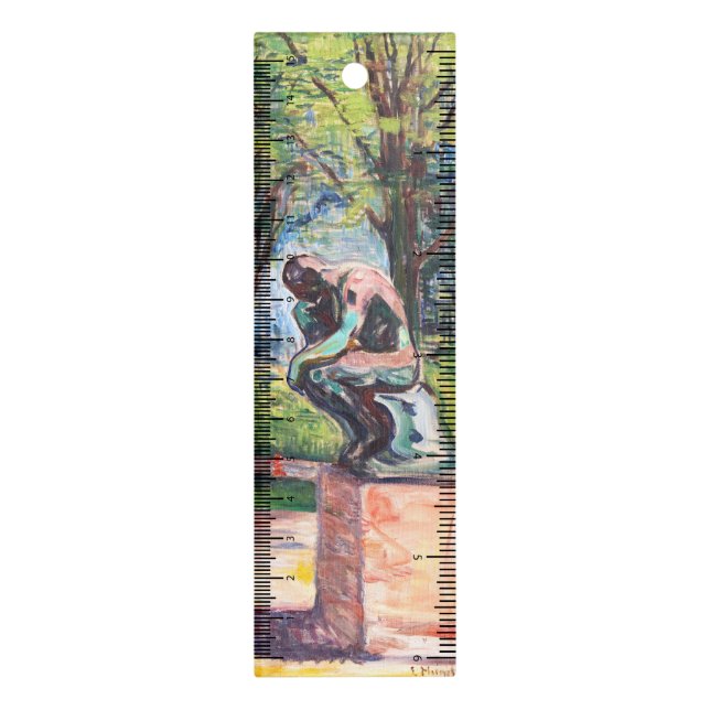 Edvard Munch - The Thinker by Rodin Ruler (Vertical)