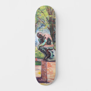 Edvard Munch - The Thinker by Rodin Skateboard