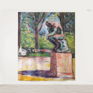 Edvard Munch - The Thinker by Rodin Tapestry