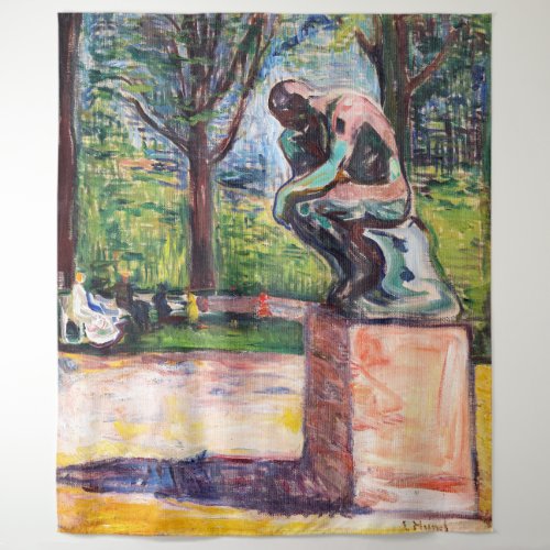 Edvard Munch _ The Thinker by Rodin Tapestry
