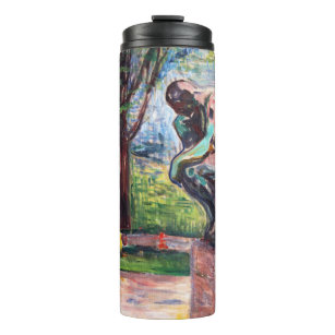 Edvard Munch - The Thinker by Rodin Thermal Tumbler