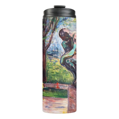 Edvard Munch _ The Thinker by Rodin Thermal Tumbler