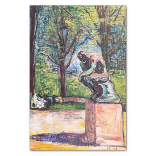 Edvard Munch _ The Thinker by Rodin Tissue Paper