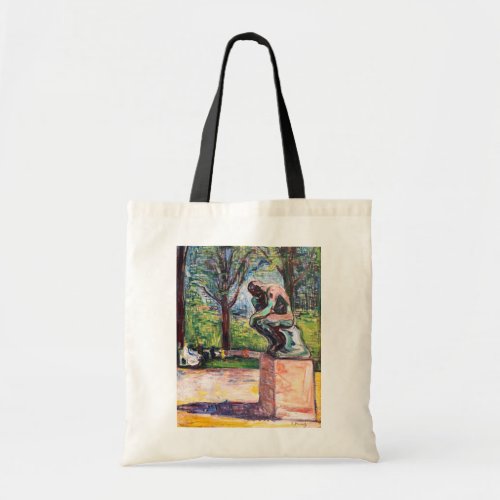 Edvard Munch _ The Thinker by Rodin Tote Bag