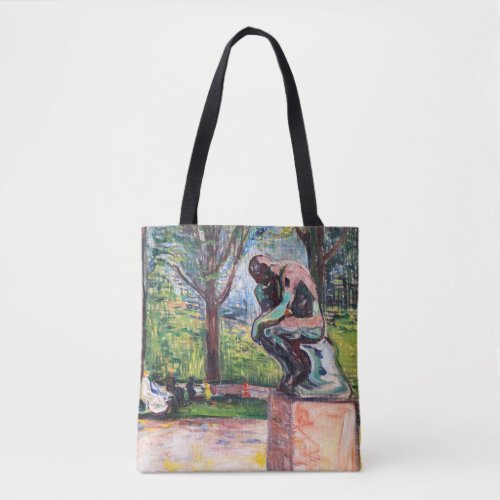 Edvard Munch _ The Thinker by Rodin Tote Bag
