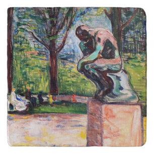 Edvard Munch - The Thinker by Rodin Trivet