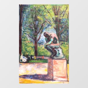 Edvard Munch - The Thinker by Rodin Wall Decal
