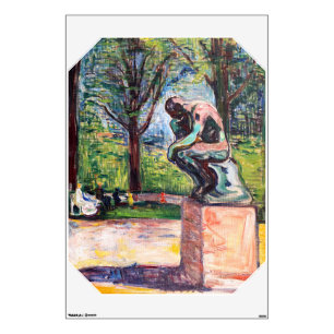 Edvard Munch - The Thinker by Rodin Wall Decal