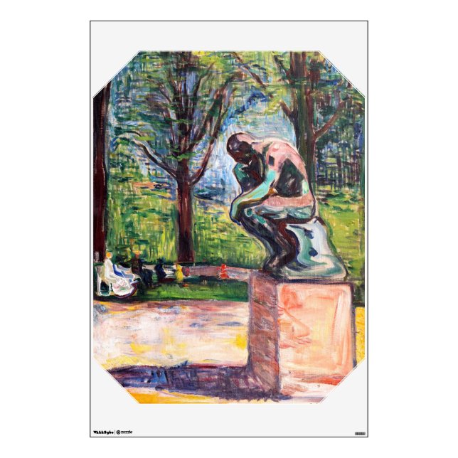 Edvard Munch - The Thinker by Rodin Wall Decal (Front)