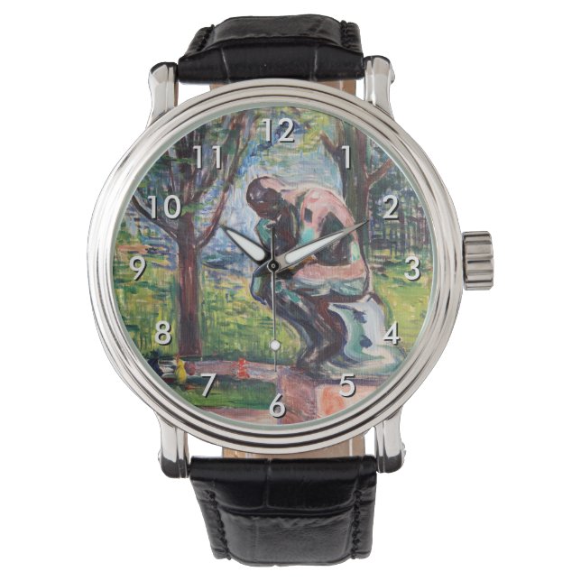 Edvard Munch - The Thinker by Rodin Watch (Front)